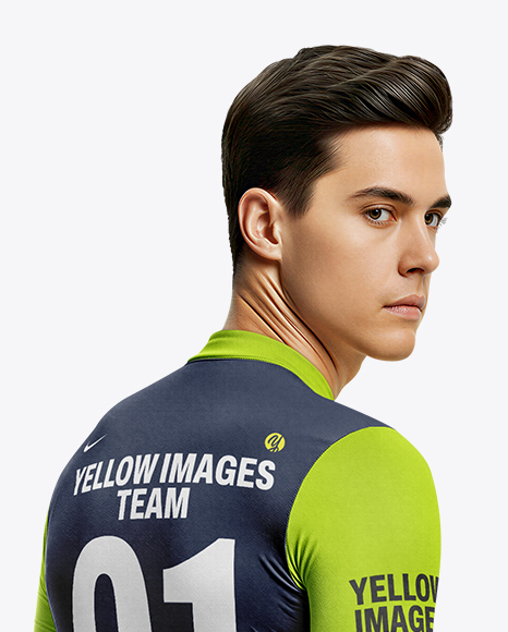 Man Wearing Full Cycling Kit Mockup