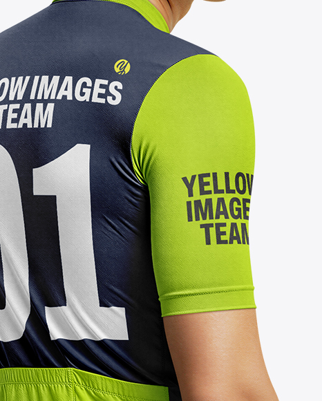 Man Wearing Full Cycling Kit Mockup