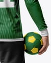 Man Wearing Full Handball Goalkeeper Kit Mockup