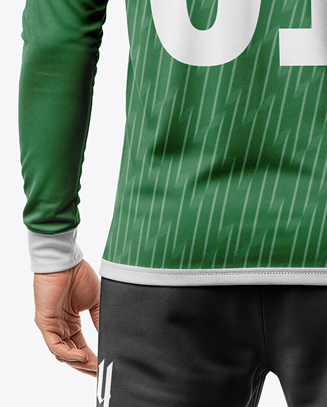 Man Wearing Full Handball Goalkeeper Kit Mockup