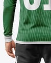 Man Wearing Full Handball Goalkeeper Kit Mockup