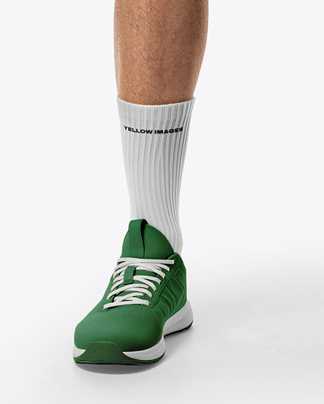 Man Wearing Full Handball Kit with Ball Mockup