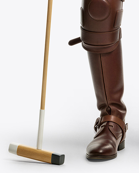 Man Wearing Full Polo Kit Mockup