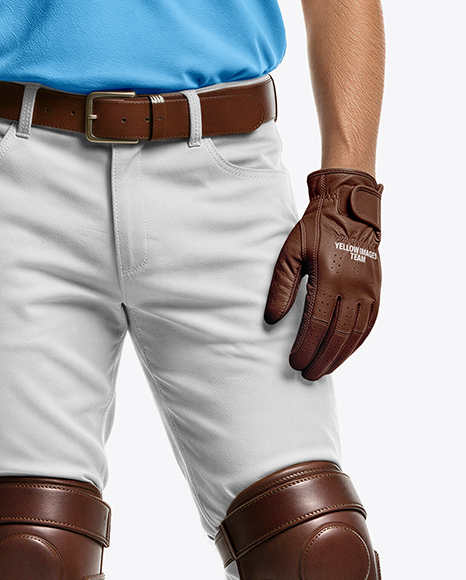 Man Wearing Full Polo Kit Mockup