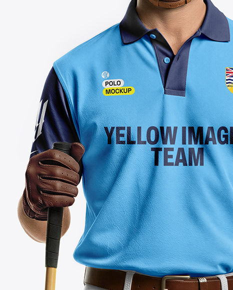 Man Wearing Full Polo Kit Mockup