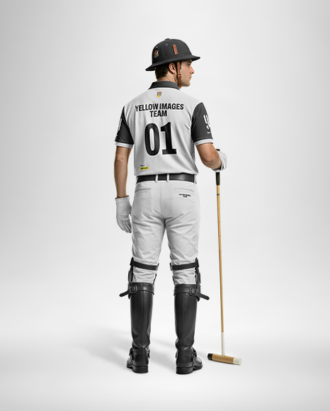 Man Wearing Full Polo Kit Mockup
