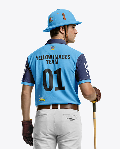 Man Wearing Full Polo Kit Mockup