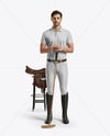 Man Wearing Full Polo Kit Mockup