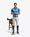 Man Wearing Full Polo Kit Mockup