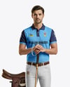 Man Wearing Full Polo Kit Mockup
