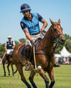 Man Wearing Full Polo Kit on Horse Mockup