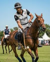 Man Wearing Full Polo Kit on Horse Mockup