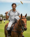 Man Wearing Full Polo Kit on Horse Mockup