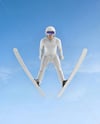 Man Wearing Full Ski Jumping Kit Mockup
