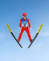 Man Wearing Full Ski Jumping Kit Mockup