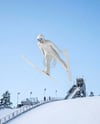 Man Wearing Full Ski Jumping Kit Mockup