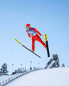 Man Wearing Full Ski Jumping Kit Mockup
