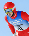 Man Wearing Full Ski Jumping Kit Mockup