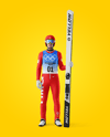 Man Wearing Full Ski Jumping Kit Mockup
