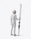 Man Wearing Full Ski Jumping Kit Mockup
