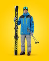 Man Wearing Full Ski Kit Mockup