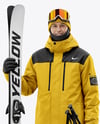 Man Wearing Full Ski Kit Mockup