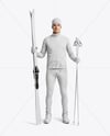 Man Wearing Full Ski Kit Mockup