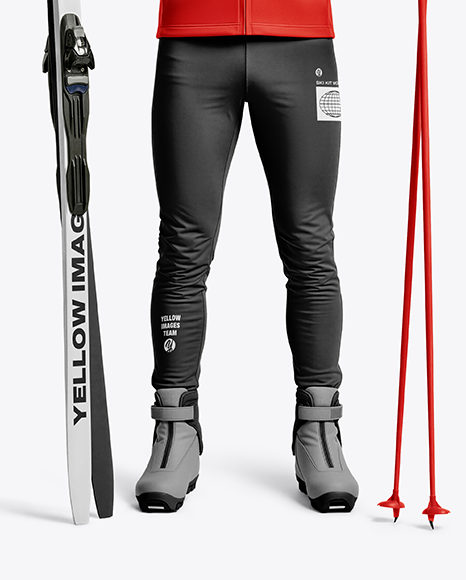 Man Wearing Full Ski Kit Mockup