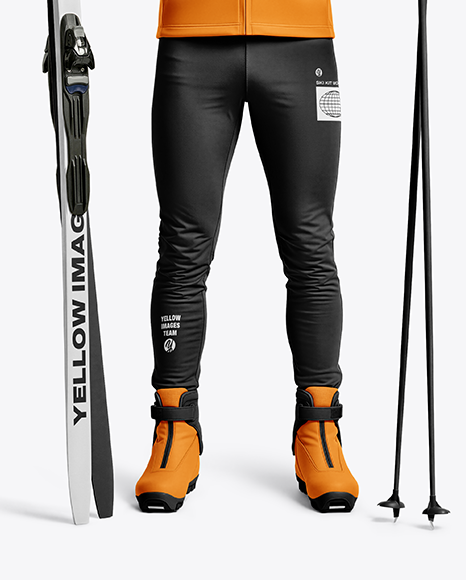 Man Wearing Full Ski Kit Mockup