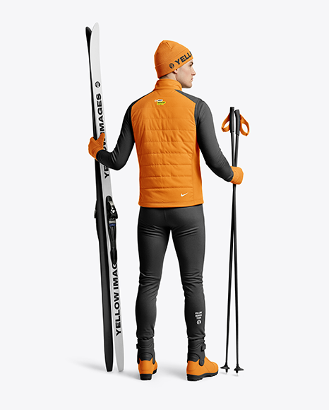 Man Wearing Full Ski Kit Mockup