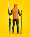 Man Wearing Full Ski Kit Mockup