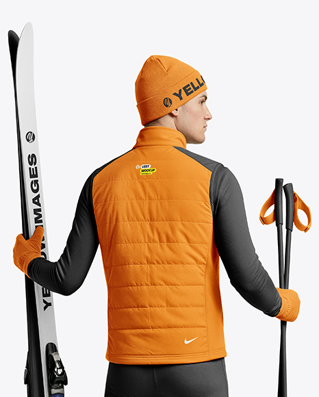 Man Wearing Full Ski Kit Mockup