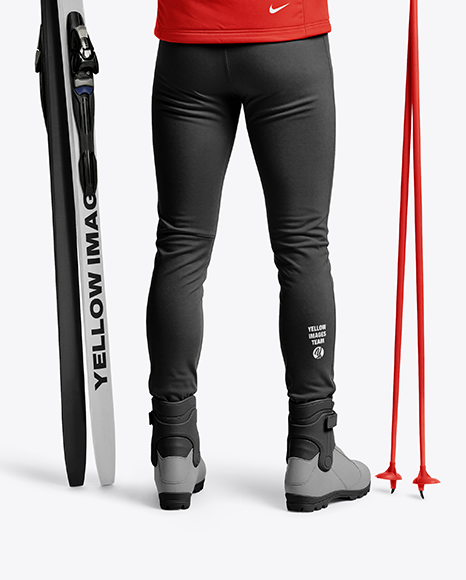 Man Wearing Full Ski Kit Mockup