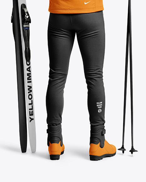 Man Wearing Full Ski Kit Mockup