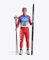 Man Wearing Full Ski Kit Mockup