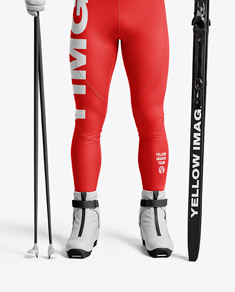 Man Wearing Full Ski Kit Mockup