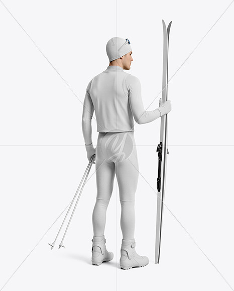 Man Wearing Full Ski Kit Mockup