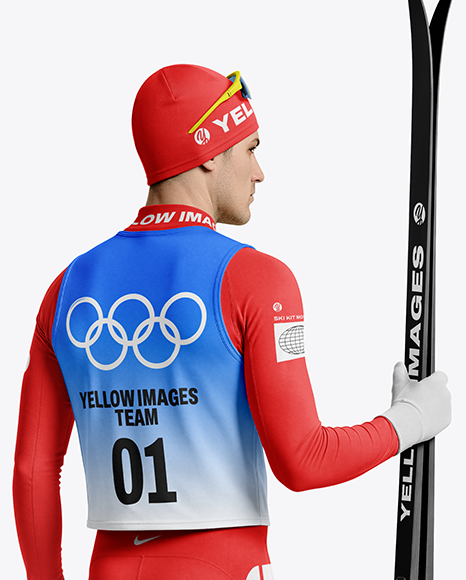 Man Wearing Full Ski Kit Mockup