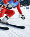 Man Wearing Full Slalom Ski Kit Mockup