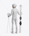 Man Wearing Full Slalom Ski Kit Mockup