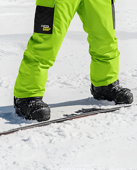 Man Wearing Full Snowboard Kit Mockup