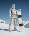 Man Wearing Full Snowboard Kit Mockup