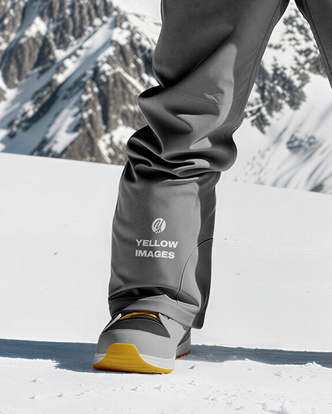 Man Wearing Full Snowboard Kit Mockup