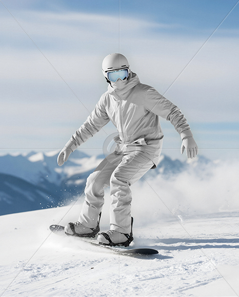 Man Wearing Full Snowboard Kit Mockup1