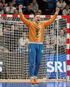 Man Wearing Handball Goalkeeper Kit Mockup