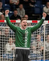 Man Wearing Handball Goalkeeper Kit Mockup