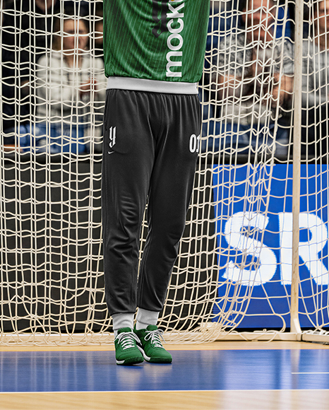 Man Wearing Handball Goalkeeper Kit Mockup
