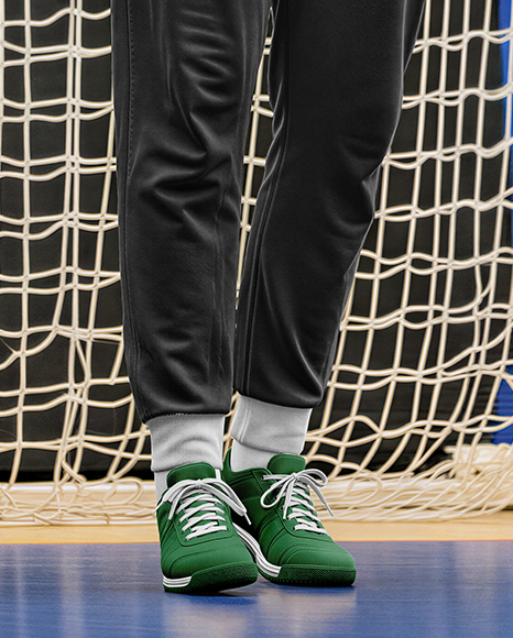 Man Wearing Handball Goalkeeper Kit Mockup