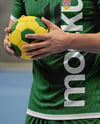 Man Wearing Handball Kit with Ball Mockup