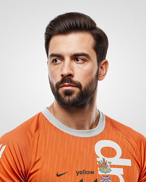 Man Wearing Handball Kit with Ball Mockup